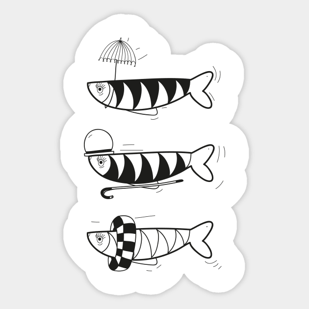 Fishes Sticker by coclodesign